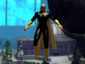 Firebomb: making like an actual super-hero, unlike most of my City of Heroes characters!