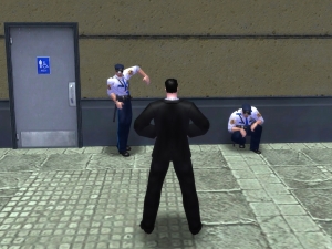 Banker Bob: asking why these policemen are seemingly loitering with intent!